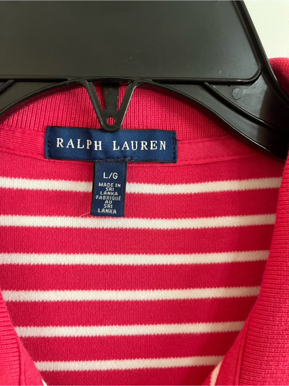 Ralph Lauren Striped Cotton Polo Dress Women’s L Pink White Preppy Blue Pony - Picture 3 of 8